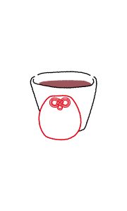 御守りと温かい飲み物